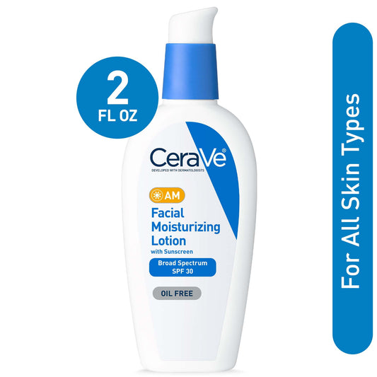 Cerave AM Face Moisturizer SPF 30 Oil-Free Cream with Sunscreen 2oz