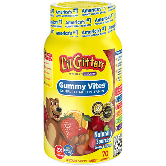 L'il Critters Gummy Vites Daily Kids Gummy multivitamin: Vitamins C, D3 and Zinc for Immune Support* 70 ct (