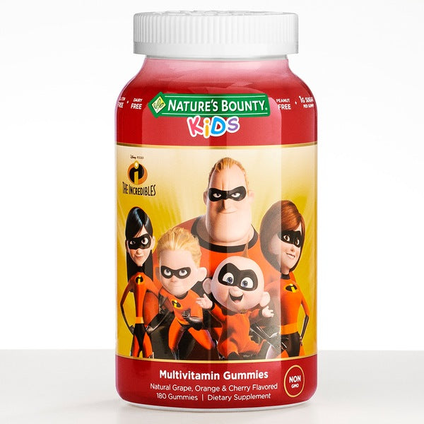 Nature's Bounty Kids, Disney & Pixar The Incredibles Multivitamin Gummies, 180 CT