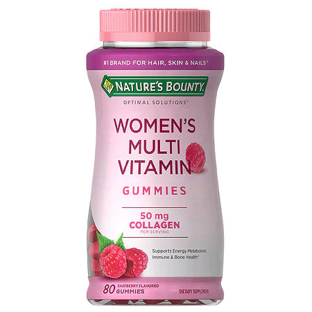 Nature's Bounty Women's Multivitamin Gummies, Dietary Supplement Raspberry